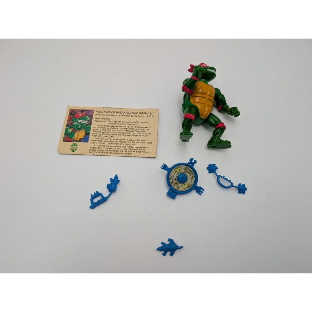 VINTAGE 1989 TMNT WACKY ACTION BREAKFIGHTIN' RAPHAEL FIGURE